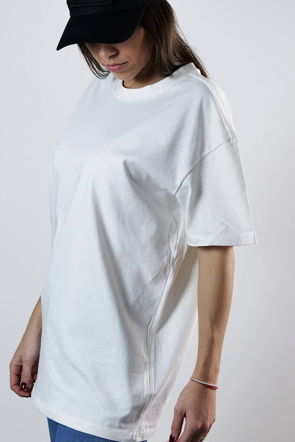 Detailní pohled na oversize tričko Trikito